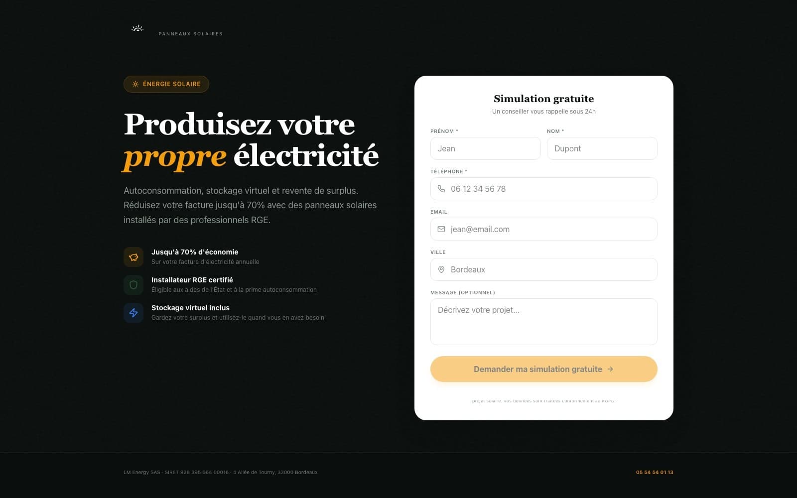 Plein Sud — Simulateur solaire public